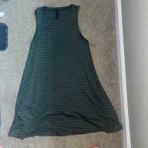 Green Stripped TShirt Dress